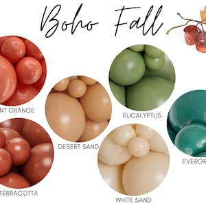 Boho Fall Biodegradable Balloons / Fall Party Decorations, Boho Fall Shower, Fall Balloons, Thanksgiving Balloon Garland, Rust Terracotta