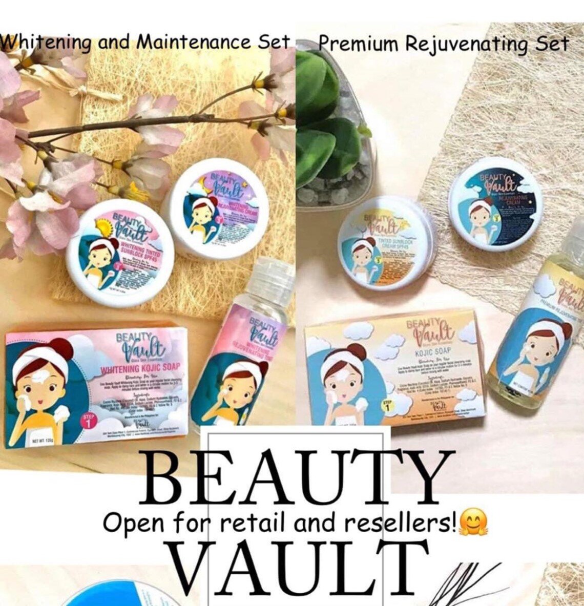 2 Set Beauty Vault Rejuvenating Set Whitening Maintenance Set Etsy