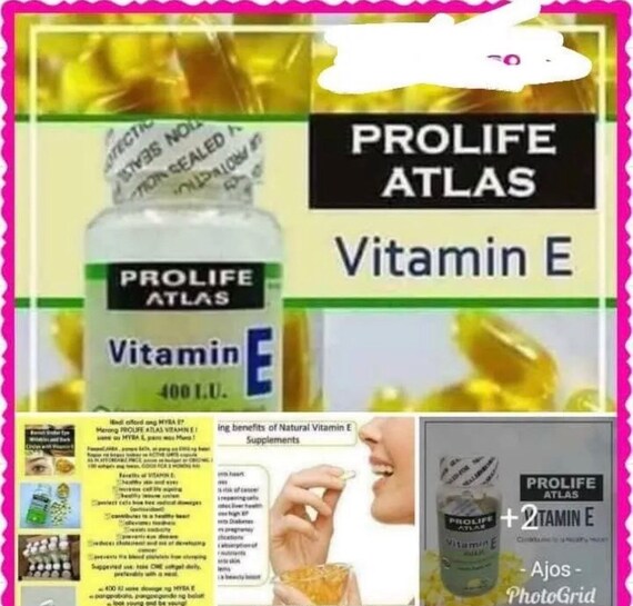 Prolife Atlas Vitamin E 400 Iu Healthy Skin Eyes Heart Lighten Dark Spot Anti Oxidants