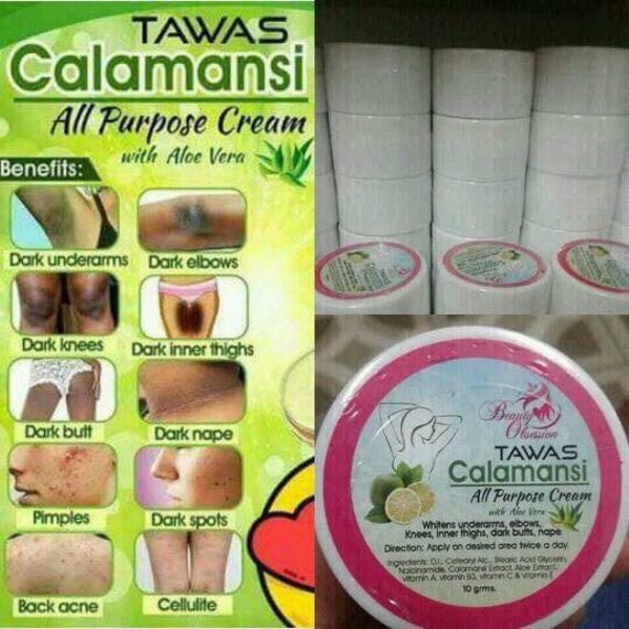 Tawas Calamansi All Multipurpose Cream W Aloe Vera Whitening Etsy