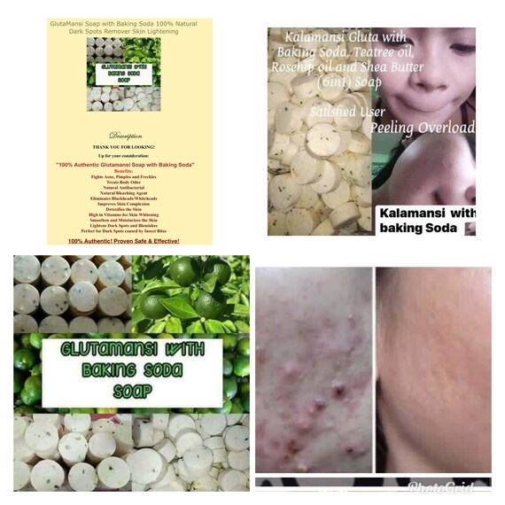 4 Glutamansi Soap W/ Baking Soda Lightening Dark Spot Fight | Etsy 4 Glutamansi Soap W/ Baking Soda Lightening Dark Spot Fight | Etsy