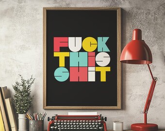 Bold Retro Typography Print | Unframed