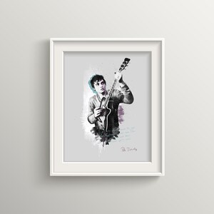 Pete Doherty Lyric Portrait - Grunge Street Art Print | Ohne Rahmen