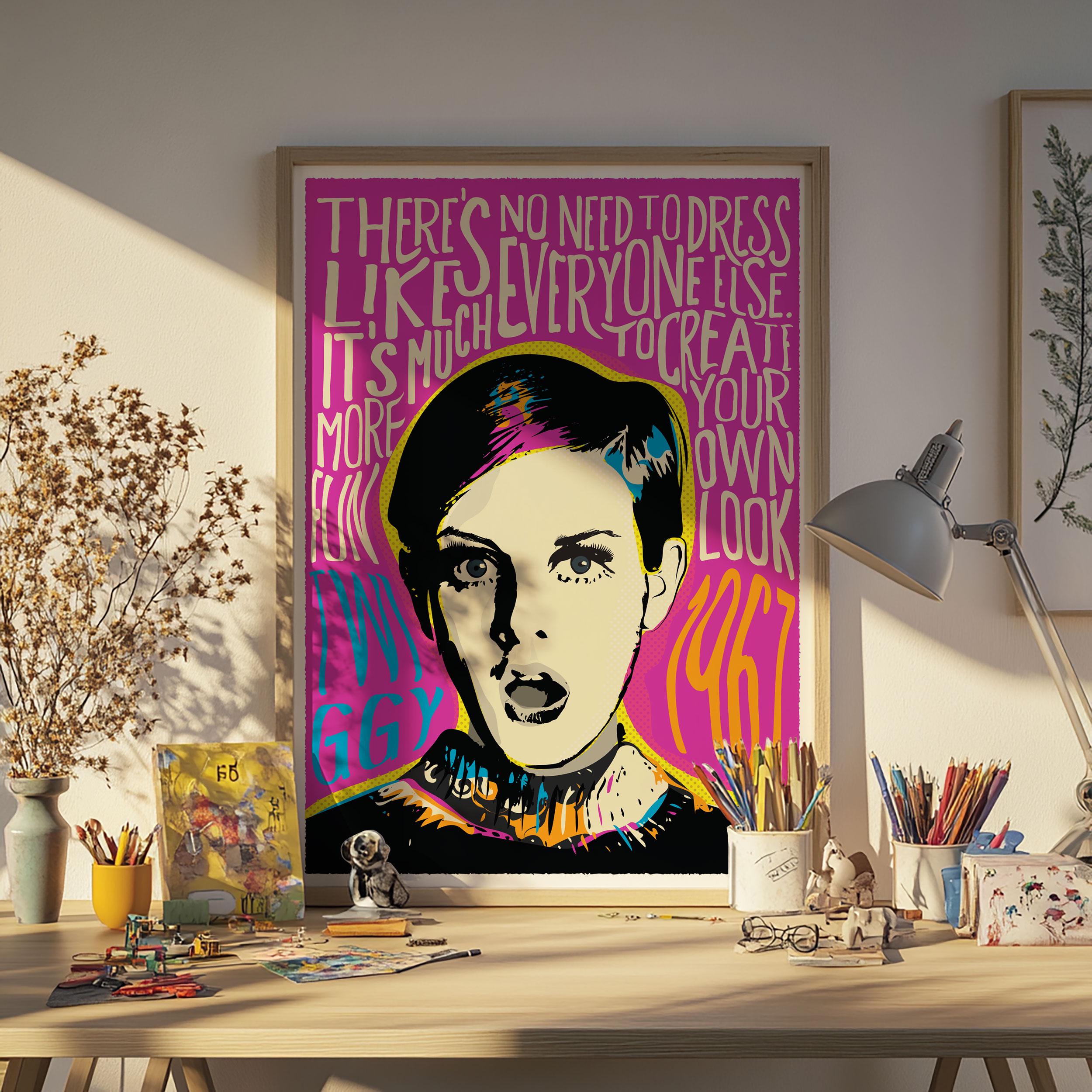 Twiggy poster - Etsy 日本
