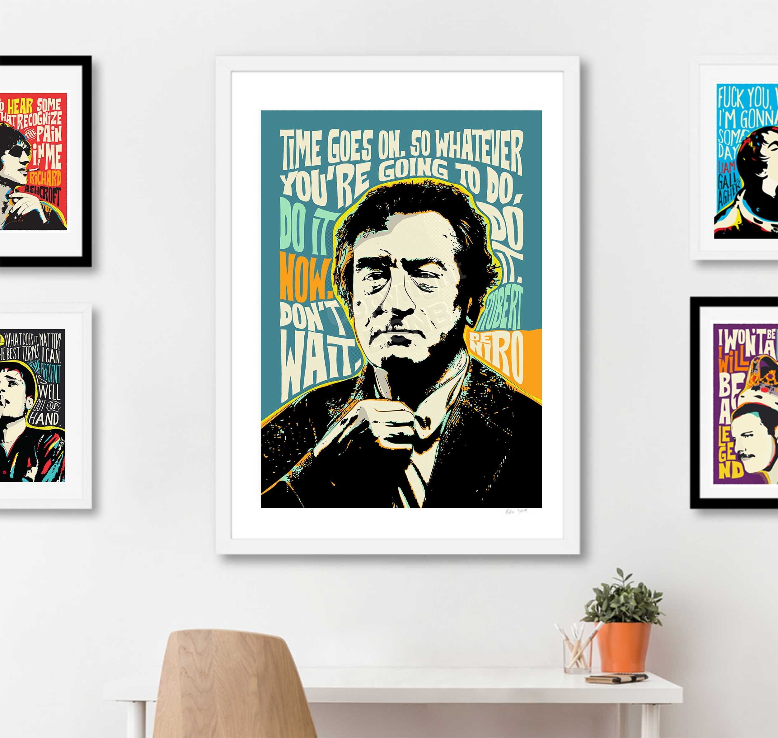 Pop Art Style Portrait of Famous Icons and Their Inspirational Quotes ...
