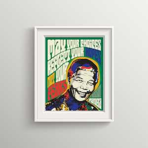 Freiheit Führer Pop Art Zitat Druck | Inspirierende Wandkunst | Ohne Rahmen