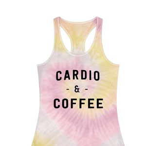 Cardio And Coffee Shirt, Workout Tank Top, Fitness Apparel, Fitness Tank Top