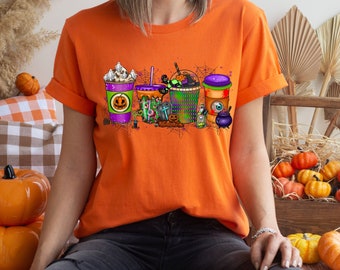 Halloween Coffee Shirt, Halloween Crewneck, Coffee Sweatshirt, Pumpkin Spice Shirt