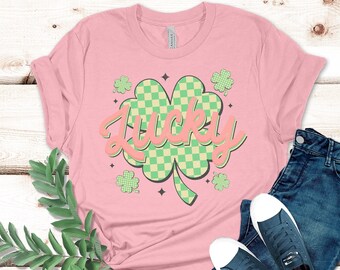 Camisa irlandesa Lucky Shamrock, camisa del día de San Patricio, camiseta del día de San Patricio para mujer, camisa de San Patricio para hombres, camisa Shamrock