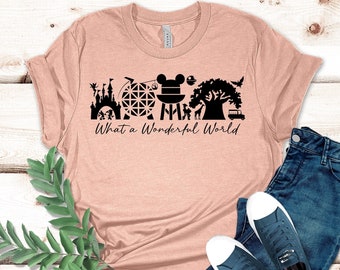 What A Wonderful World Shirt, Disney Inspired Shirt, 2