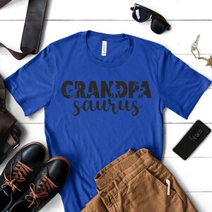 Grandpa Saurus Shirt, New Grandpa Gift, T-Rex Tshirt, Grandparents Reveal