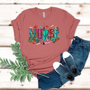 Nurse Shirt, Nurse Life Shirt, Nurse Gift, Gift For Nurse, Nurse Week, Nursing School Tee, Registered Nurse, Leopard Print Nurse Shirt, 3