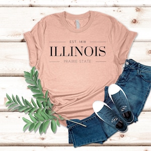 Illinois State Shirt, Illinois Crewneck, Vintage Illinois