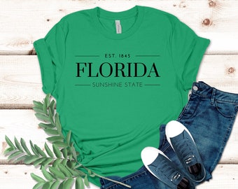 Florida State Shirt, Florida T-shirt, Florida T-shirt, Kiezelachtige T-shirts