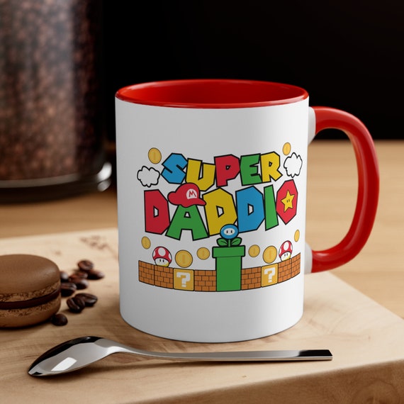 Funny Gift For Dad, Fathers Day Mug Super Daddio Mug Gamer Dad Fun Gift Novelty New Dad Mug Gift from Kid to Dad Super Daddio Mug
