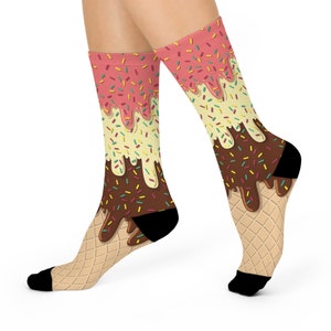 Ice Cream Socks, Cushioned Crew Socks