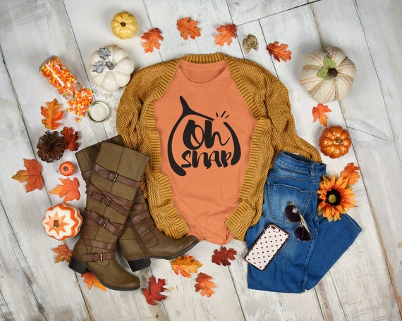 Oh Snap Thanksgiving Shirt, Pumpkin TShirt, Fall Shirts, Thanksgiving Shirt, Fall Womens Tee, Choose Colors