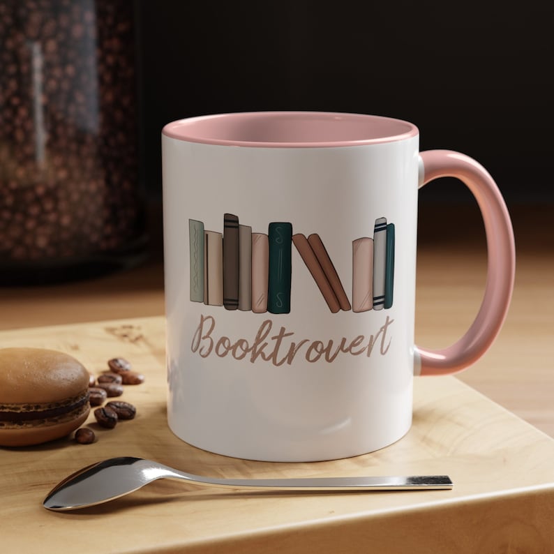 Booktrovert, Coffee Mug, Introvert Gift, Reading Mug, Reading Writer Gift image 1