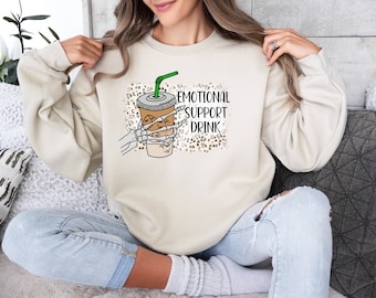 Emotional Support Drink, Coffe Lover Gift, Dunkin Shirt, Dunkin Coffee