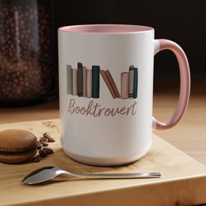 Booktrovert, Coffee Mug, Introvert Gift, Reading Mug, Reading Writer Gift image 7