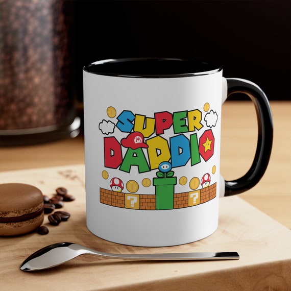 Funny Gift For Dad, Fathers Day Mug Super Daddio Mug Gamer Dad Fun Gift Novelty New Dad Mug Gift from Kid to Dad Super Daddio Mug