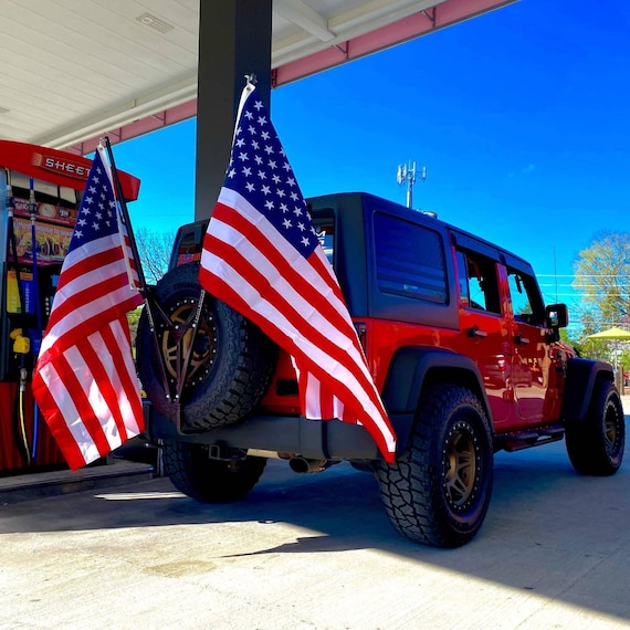 The double Threat Extra Jeep Flagpole Add on Kit to Be Shipped via UPS -   UK