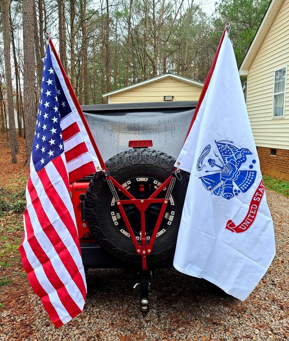COLOR Double Freedom Flyer KIT to Be Mailed Jeep Flagpole - Etsy