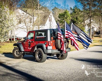 The triple Threat Extra Jeep Flagpole Add on Kit - Etsy Canada