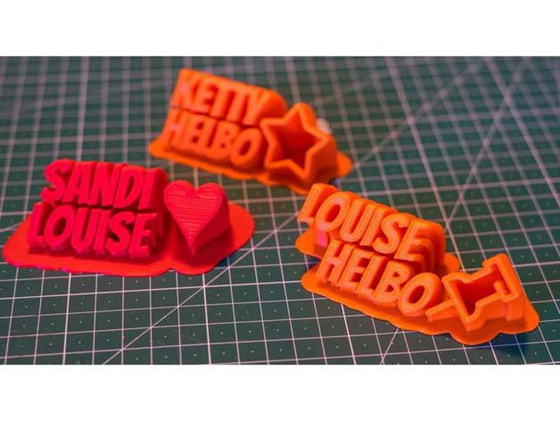 3D Printed Sweeping Name Plate Etsy