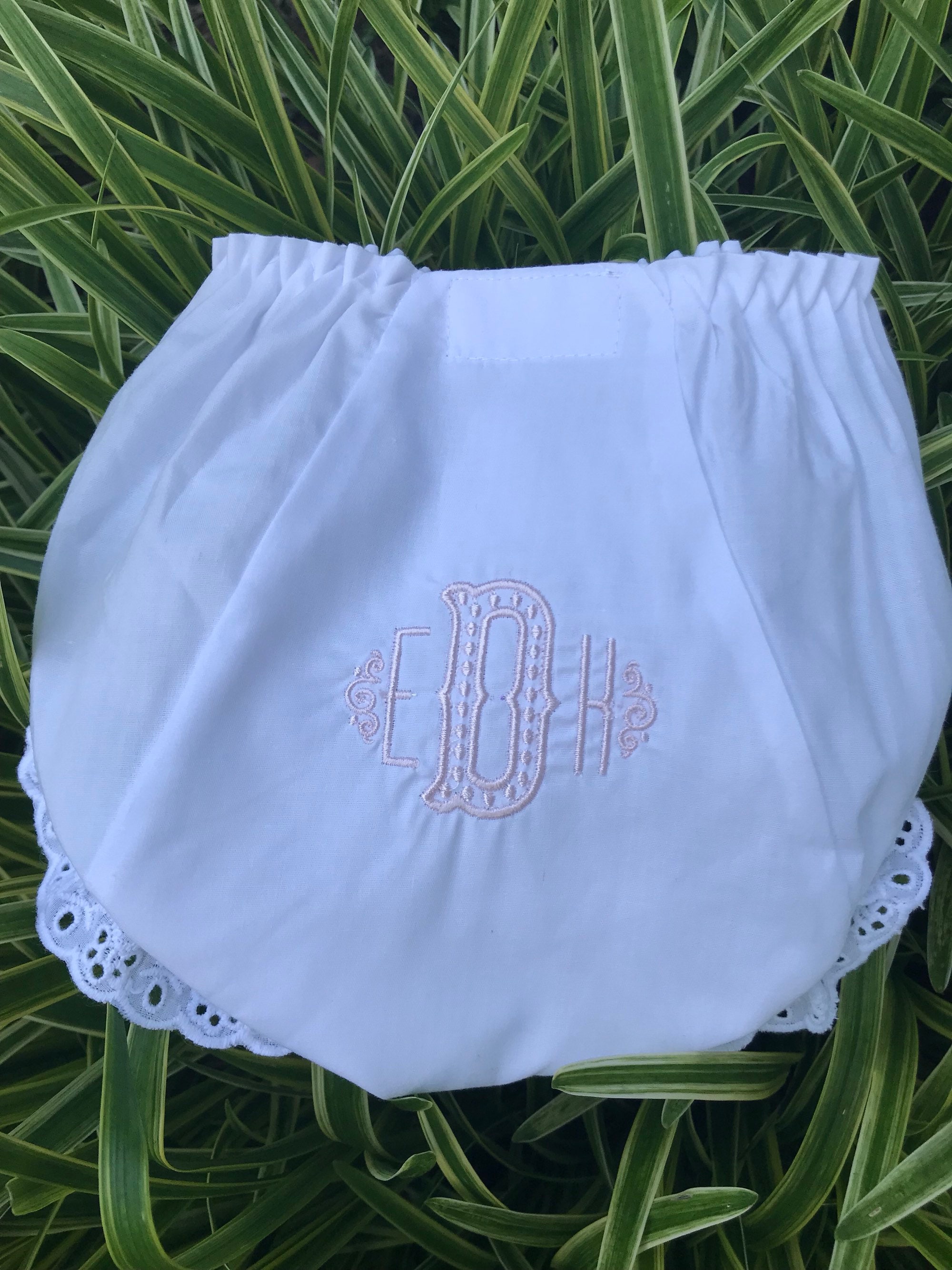 Monogrammed Baby Bloomers Personalized Baby Bloomers Etsy
