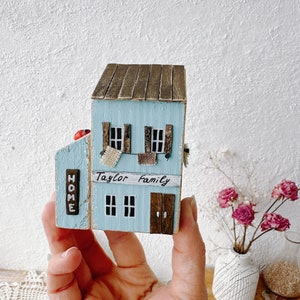 Personalized Family Name Mini House Sign, Cottage Miniature, Farmhouse ...