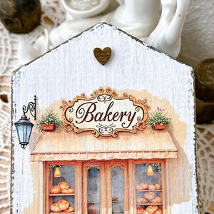 Bakery Wooden Key Holder, Rustic Key Organizer With Hooks, Handcrafted ...