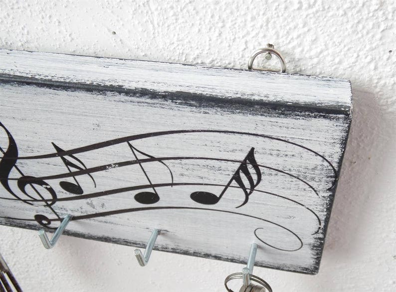 Key Holder for Wall Music Note Wall Decor Key Holder Music Etsy