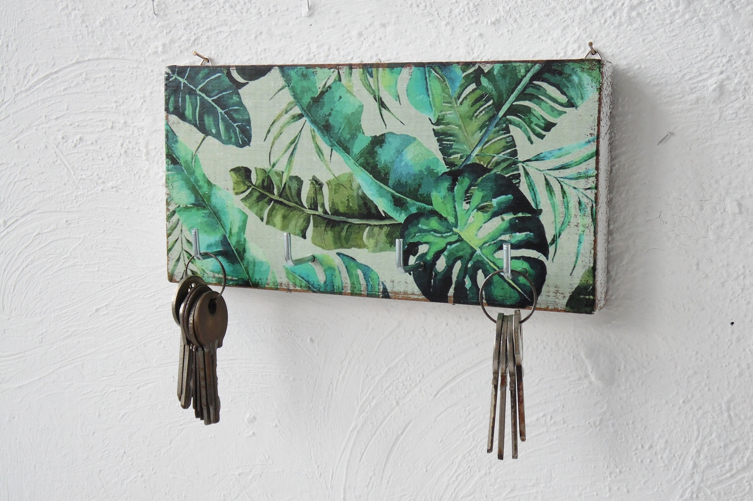 Key Holder Green Key Rack Key Holder for Wall Tropical Wall | Etsy