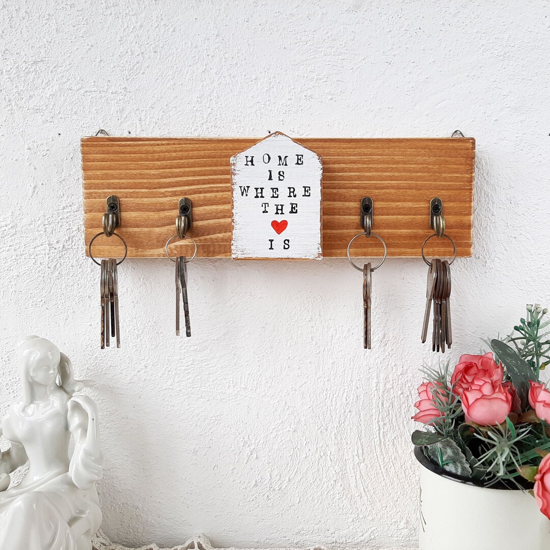 Rustic Wood Key Holder: Farmhouse Miniature House Decor - Etsy