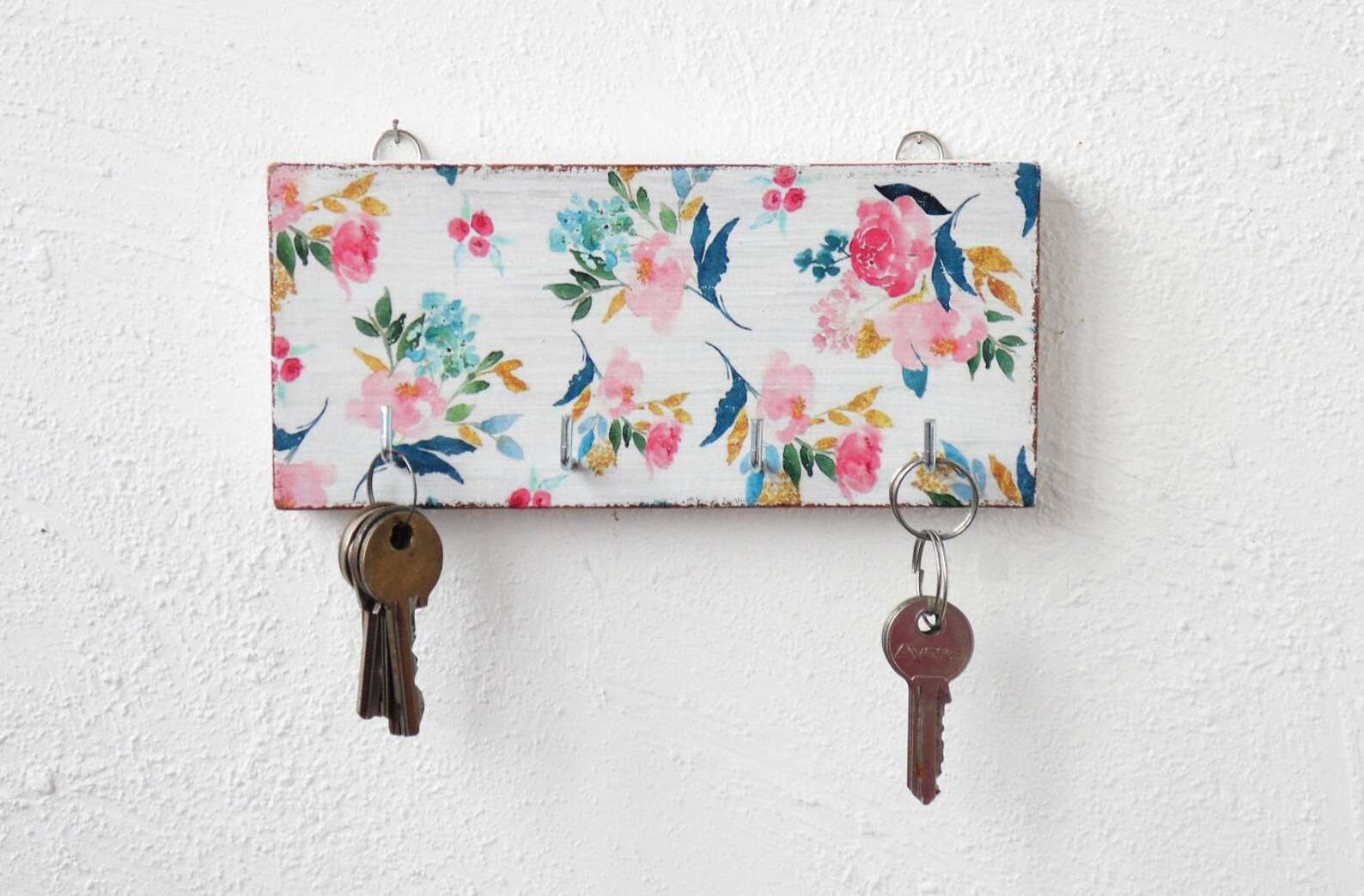 Boho Key Rack Key Hook Wooden Key Holder for Wall White - Etsy
