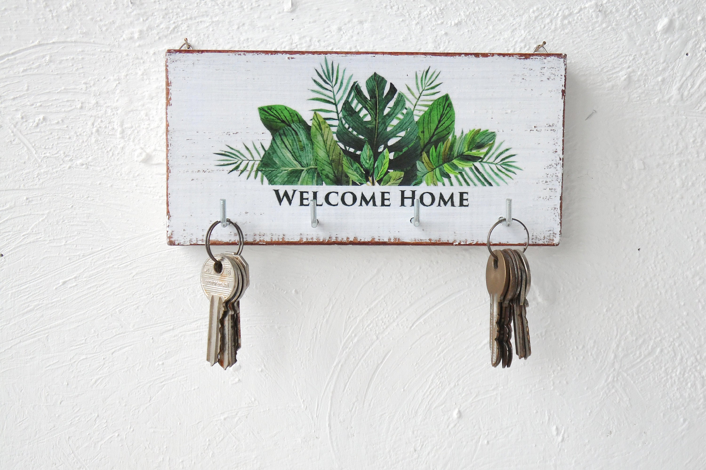 Home Key Holder for Wall Tropical Key Hook Key Etsy