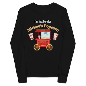 ミッキーのポップコーンユースの長袖Tシャツを買いに来た