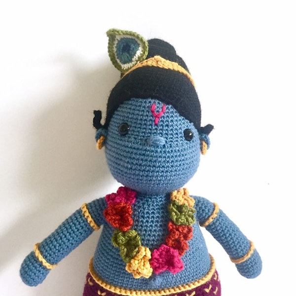 Krishna poupée en laine / Krishna Doll Amigurumi