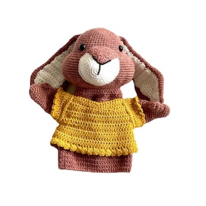 Wool puppet rabbit / Bunny puppet Amigurumi
