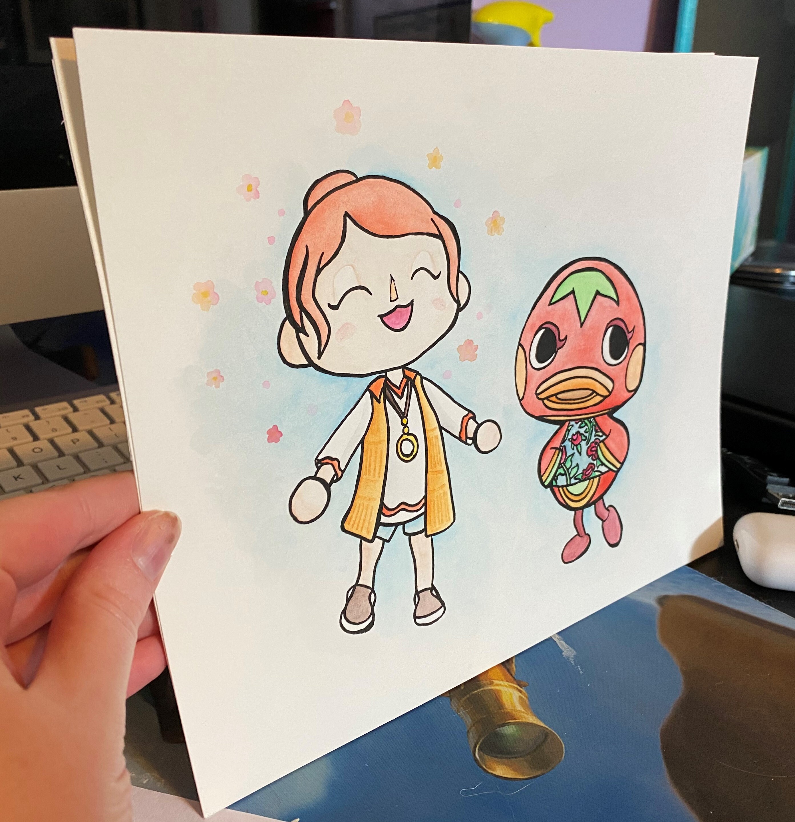 Custom Animal Crossing Original Watercolor Paintings 8x10 Etsy