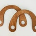 Pair of handles in light oak wood handles