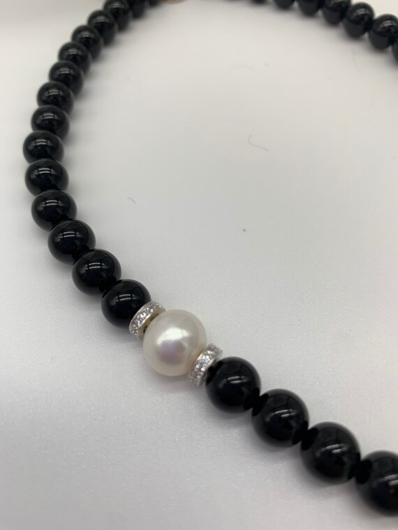 Black Spinel Freshwater Pearl Necklace