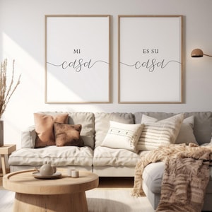 Mi Casa Es Su Casa,Guest Room Decor,Mi Casa Su Casa,Set of 2,Be Our Guest Sign,Guest Room Signs,Minimalist Black and white Quote Printable