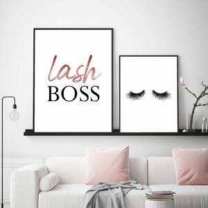 Lash decor,Rose gold decor,Makeup wall art,Lash boss,Lashes print,Lash salon decor,Eyelash decor,Eyelash extension,Salon wall decor,Beauty