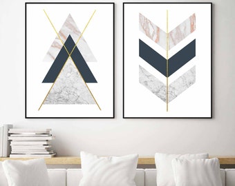 Chevron wall art,Scandinavian decor,Printable geometric art,Marble decor,Geometric prints,Chevron print,Modern decor,Abstract wall art print