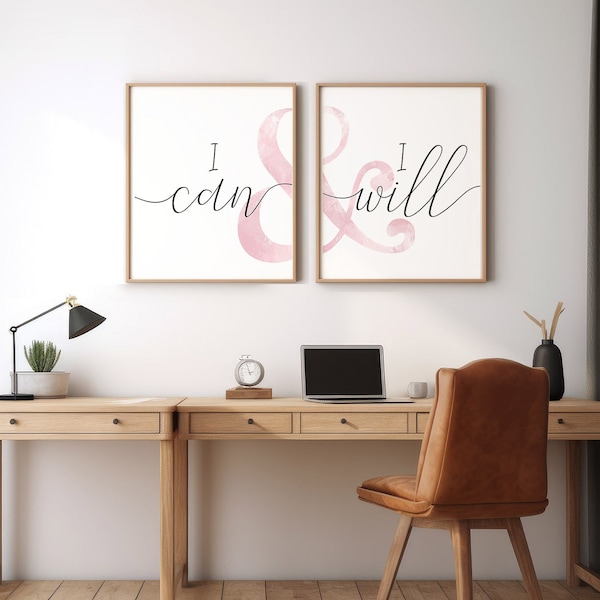 モチベーションを高めるオフィスプリントセット「I Can And I Will」（デジタルダウンロード）