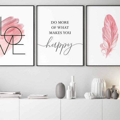 Fashion Prints Blush Pink Wall Art Set of 3 Chic Perfume Etsy
