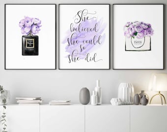 purple wall decor ideas