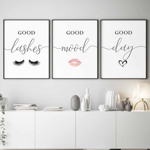 Eyelashes Prints,Makeup decor,Vanity decor,Lashes Print,Lash Decor,,Good lashes good mood,Beauty Salon Decor,Lashes Studio,Lash room decor